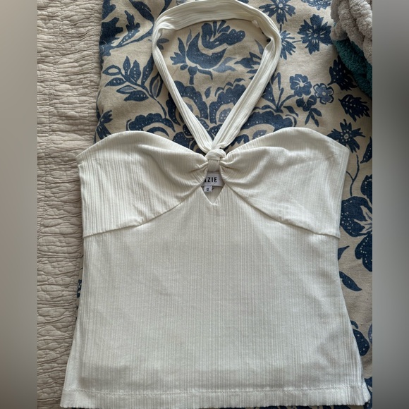 Cream halter lined top- size 12 - Picture 2 of 7